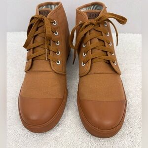 BANGS Sahara Sand Floral High Top Sneakers-Unisex Fit-Sizes: 7(M) 8.5(W)